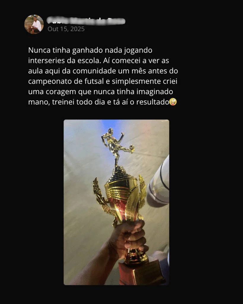 Depoimento de membro da MAZE